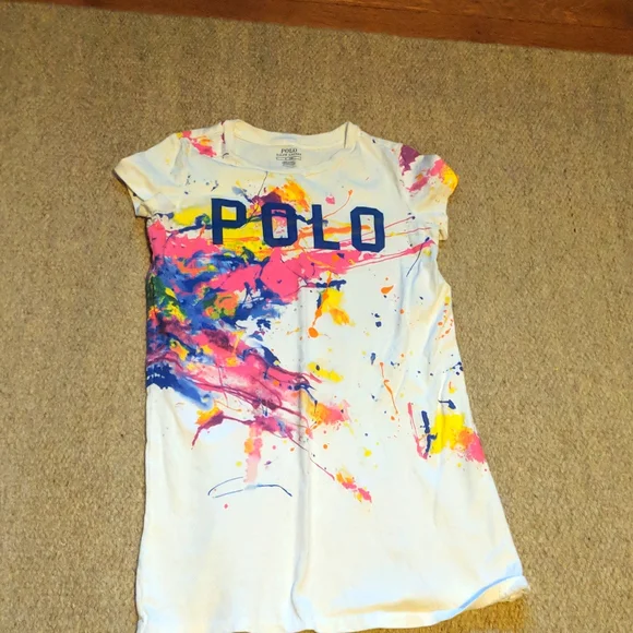 paint splash polo shirt